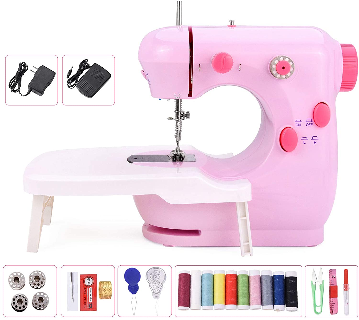 Mini-Sewing Machine with Extension Table